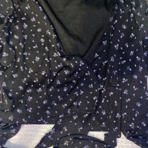 Floral Cris cross top